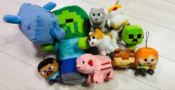 마인크래프트 마이카 알렉스 스티브 좀비 봉제 인형 세트