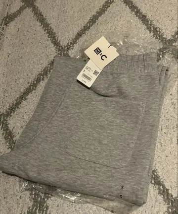 유니클로 맨투맨 와이드 팬츠 긴 길이 S