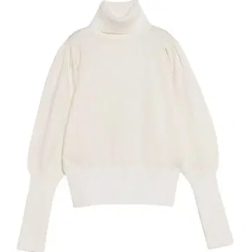 anuans 캐시미어 블렌드 퍼프 슬리브 니트 아이보리