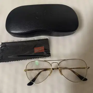 레이밴 에비에이터 안경 골드