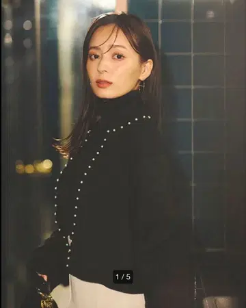 anuans 펄 디자인 니트 가디건