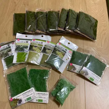 디오라마용 잔디 재료 그린 컬러 계열 복수 팩