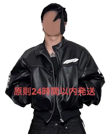 RYE CHAIN 레더 봄버 자켓