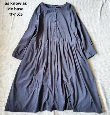 asknowasdebase 코듀로이 턱 원피스 그레이 사이즈 5