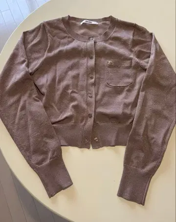 snidel 브라운 라메 가디건