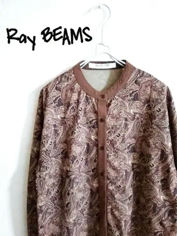 D222087 레이 빔즈 올 패턴 밴드 카라 셔츠