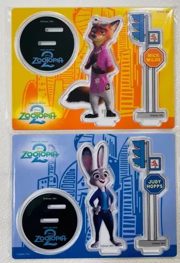 주토피아2 해피 복권 G상 닉, 주디 2장 세트 아크릴 스탠드