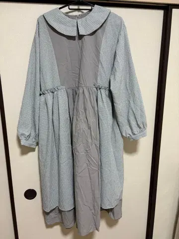 Merryjenny 그레이와 화이트 체크 무늬 원피스