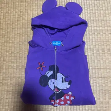 디즈니 리조트 미니 귀 달린 후드티 보라색 M 사이즈