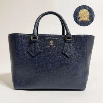 일본제 ADMJ 핸드백 네이비 슈링크 가죽 수험 보호자회