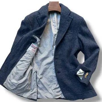 레어 해리스 트위드 x 투모로우랜드 테일러드 자켓 본절 스트라이프