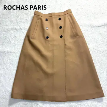 ROCHAS PARIS 로샤스 울 스커트 이탈리아제 카멜 40