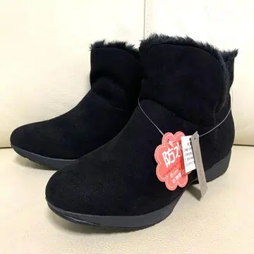 beauth 새상품 퍼 포함 블랙 스웨이드 숏부츠 인솔 포함 방수