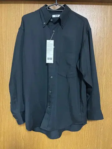 유니클로 UNIQLO U 드레이프 긴팔 셔츠 블랙 XS