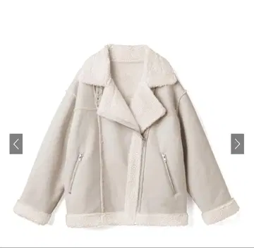 라이트 그레이 쉘파 라이닝 라이더 자켓