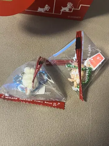 디즈니 도날드 2개 팝콘 키링 미사용