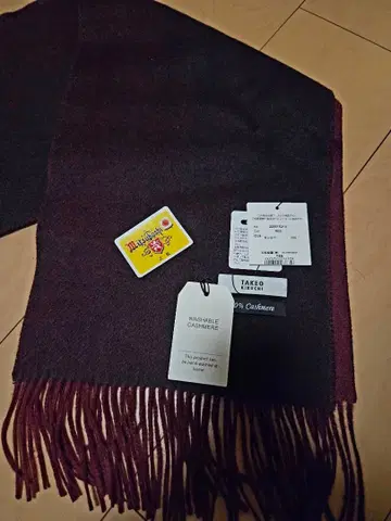 새상품 TAKEO KIKUCHI 캐시미어 머플러