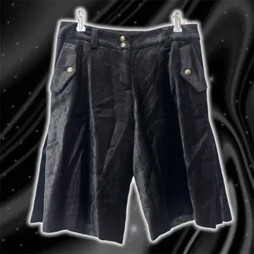 가격 인하 vintage y2k 헤이세이 벨로아 블랙 하프 팬츠
