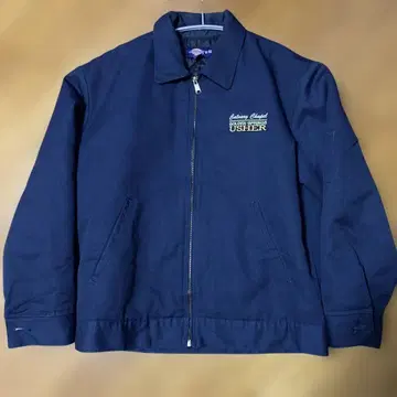 Dickies 워크 자켓 네이비 USHLER 자수