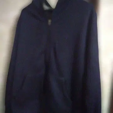 다크 블루 지퍼 후드티 S 사이즈