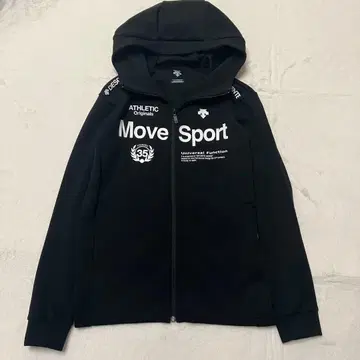 DESCENTE Move Sport 풀 집업 후드티 M 블랙