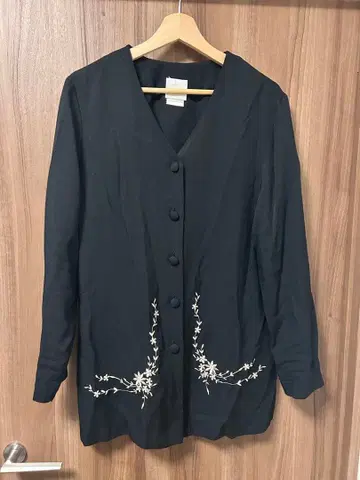 구제 빈티지 꽃 자수 셔츠 가디건