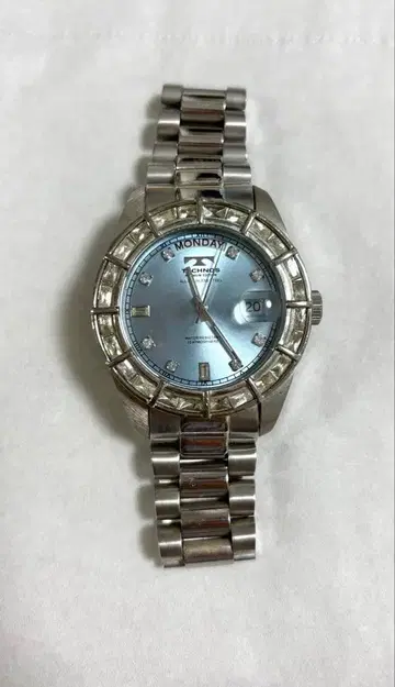 TECHNOS 스테인리스 스틸 시계