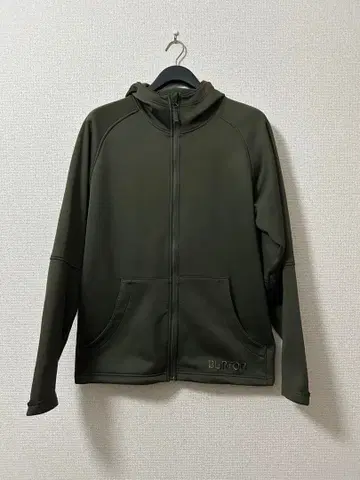BURTON 풀 집업 후드티 올리브