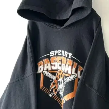 길단 베이스볼 SPERRY 맨투맨 후드티 3XL 블랙 구제 의류