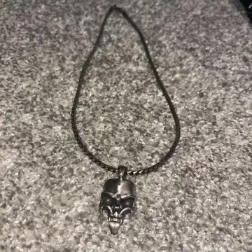 스컬 펜던트 목걸이 실버 해골