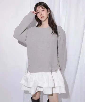 리랜드트루 티어드 도킹 튜닉 원피스