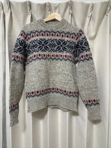 L.L.Bean 페어아일 패턴 스웨터 긴팔 그레이 계열