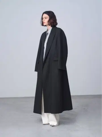 ebure 에부르 택 포함 새상품 파인 울 리버 코트