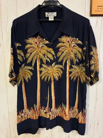 AVANTI 실크 하와이안 셔츠 표시 S 실질 M 상당