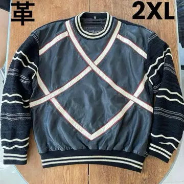 MARK ANDREW new york 니트 2XL 양가죽 스웨터 레트로