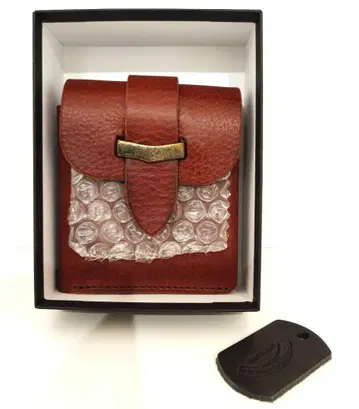 이케노하타 긴카텐 이탈리아 가죽 소가죽 가르송 3단 폴더형 지갑