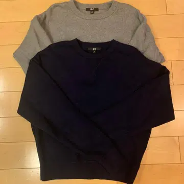유니클로 스무스 코튼 크루넥 스웨터 M 사이즈 2장 세트
