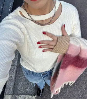 CIAOPANIC 안티 필링 초커 니트