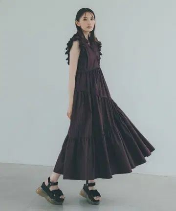 COCODEAL 코코딜 프릴 아지메 디자인 원피스