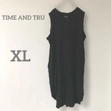 타임 앤 트루 블랙 슬리브리스 원피스 XL