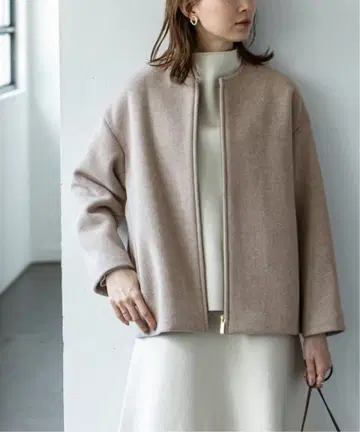 NOBLE MTR 칼라리스 지퍼 숏코트