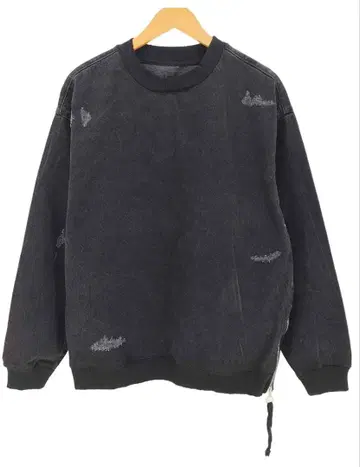 자라 ZARA 데미지 가공 데님 지퍼 스웨트 셔츠 남성용