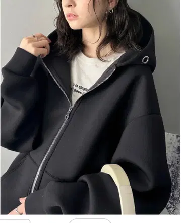 종이상자 big 실루엣 지퍼 후드티