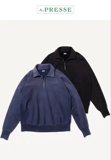 A.PRESSE 빈티지 스웨트셔츠 2 네이비