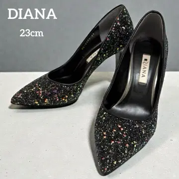 다이애나 글리터 펌프스 블랙 23cm 8.5cm 스틸레토