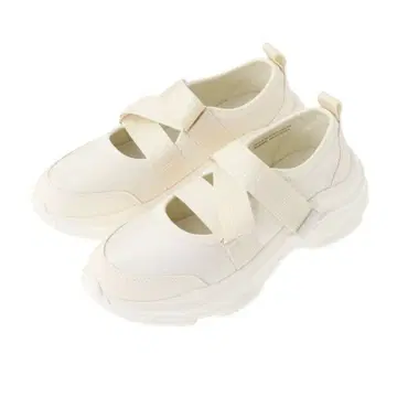 [택 포함 새상품] 크로스 벨트 스니커즈 아이보리