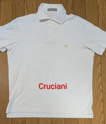 초레어 Cruciani 화이트 피케 셔츠 S