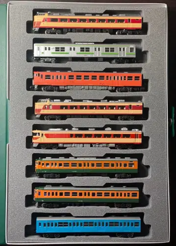 N 게이지 차량 8량 세트 동력차 포함 라이트 점등