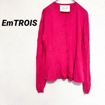 2457M 엠트로와 긴팔 가디건 핑크 상의 겉옷 캐시미어 혼방