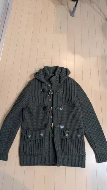 Bark 더플 코트 다크 그린